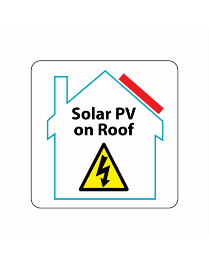 Solar PV on Roof Labels - Small
