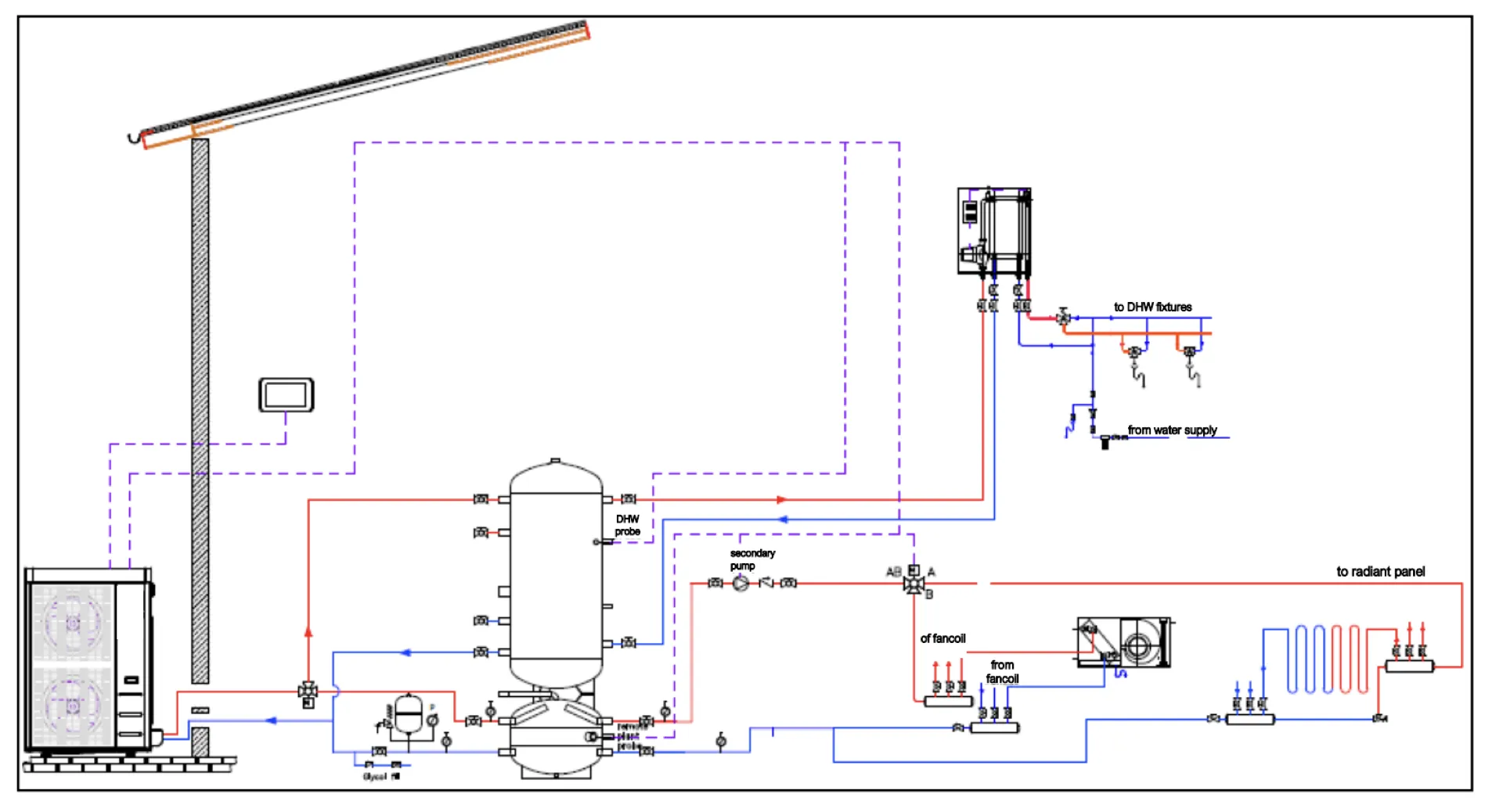 Viessmann Vitocal 100-A installation diagram