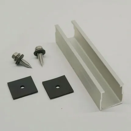 Fastensol 140mm Mini Rail 6 hole (Landscape - Flat Roof Tray, Metal Trap Roof)