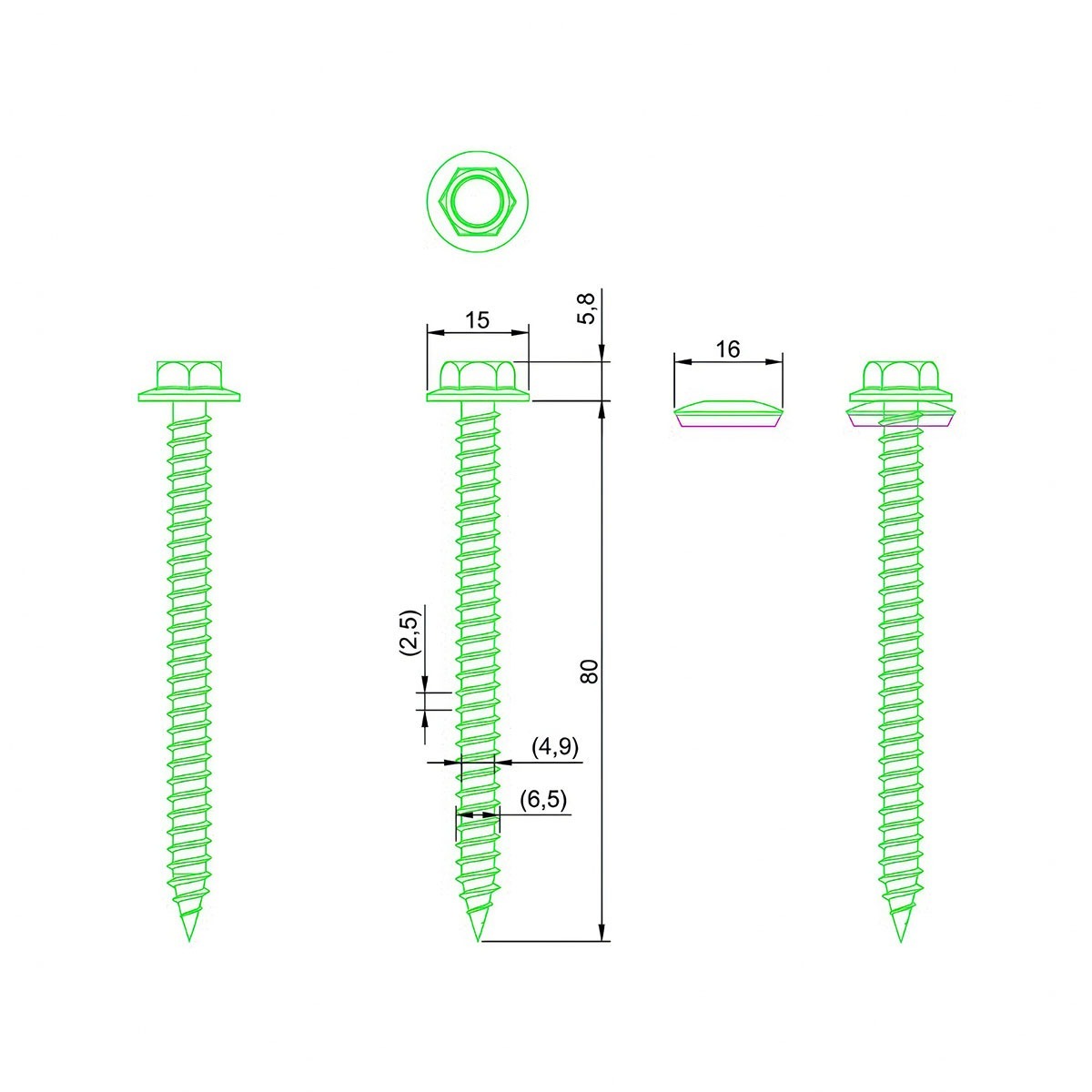 fastensol-roof-hook-wood-screw-6-3-80mm Fastensol Roof Hook Wood Screw 6.3* 80mm