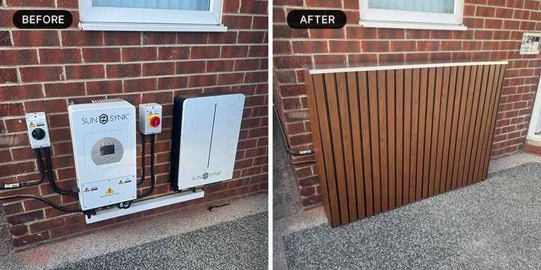 battery and inverter cover before & after