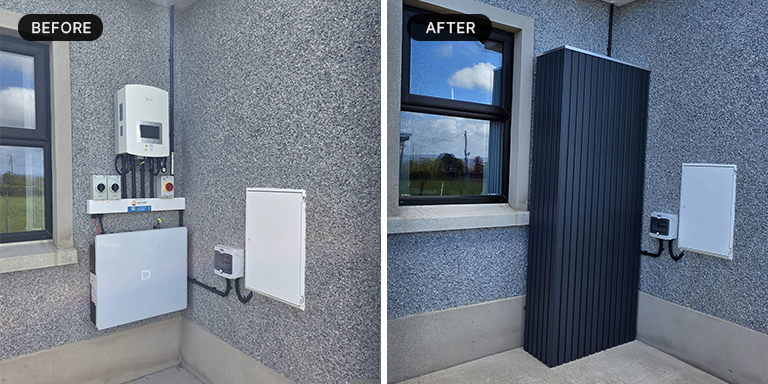 battery and inverter cover before & after