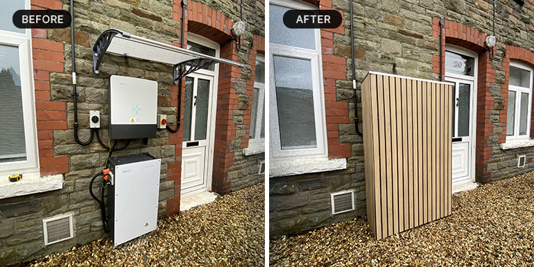 battery and inverter cover before & after