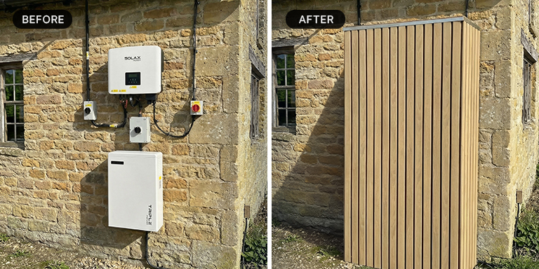 battery and inverter cover before & after